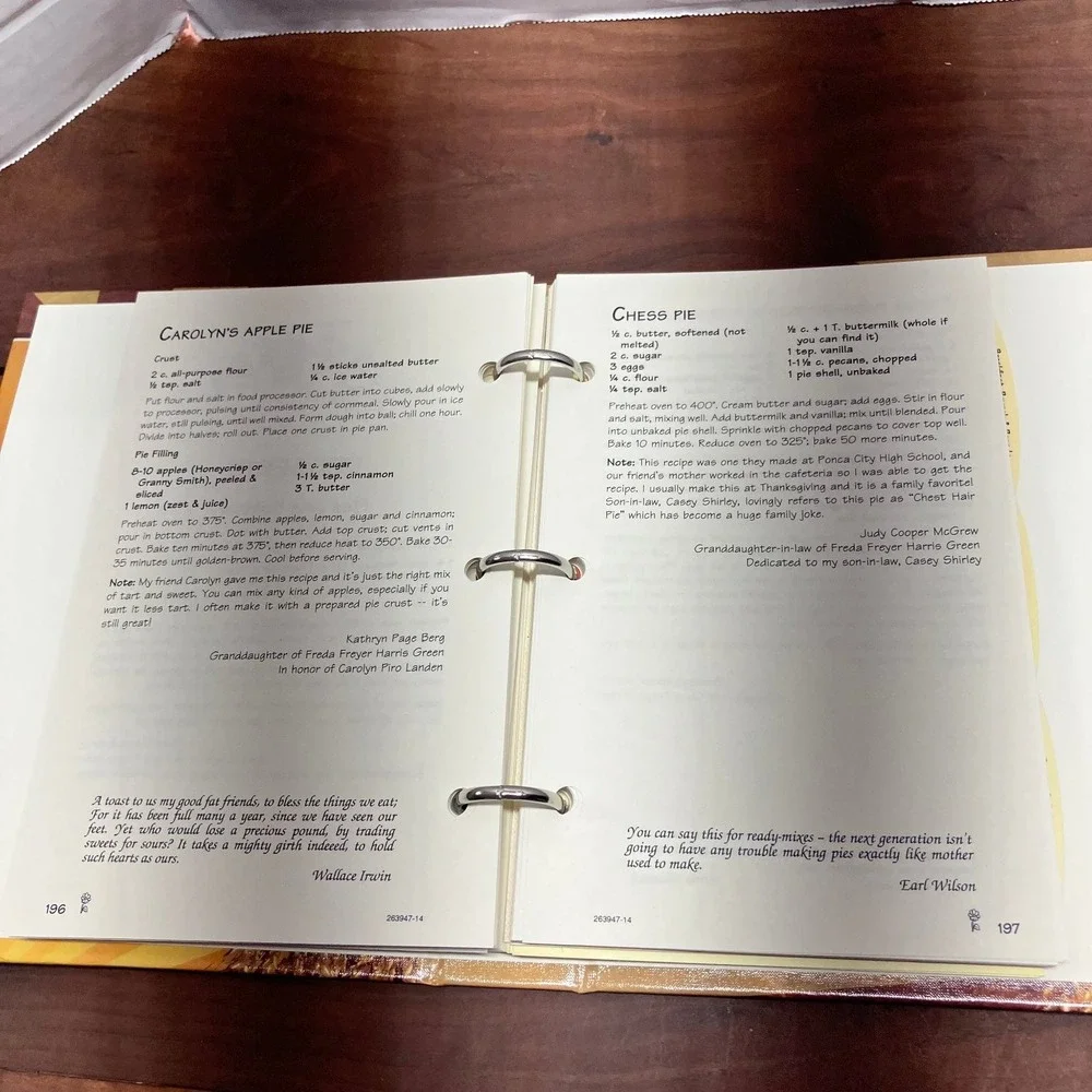 You Are My Sunshine Freyer Family 2014 Cookbook Morris Press Binder